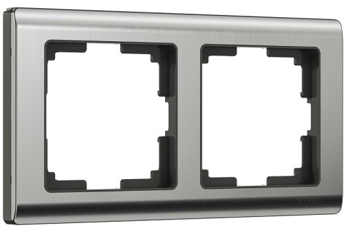 Рамка универсальная Werkel Metallic 2-м. металл глянцевый никель картинка